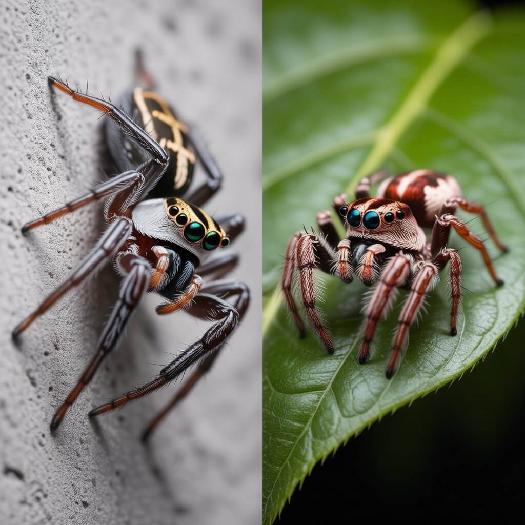 Gray Wall vs Bronze Jumping Spider Guide 