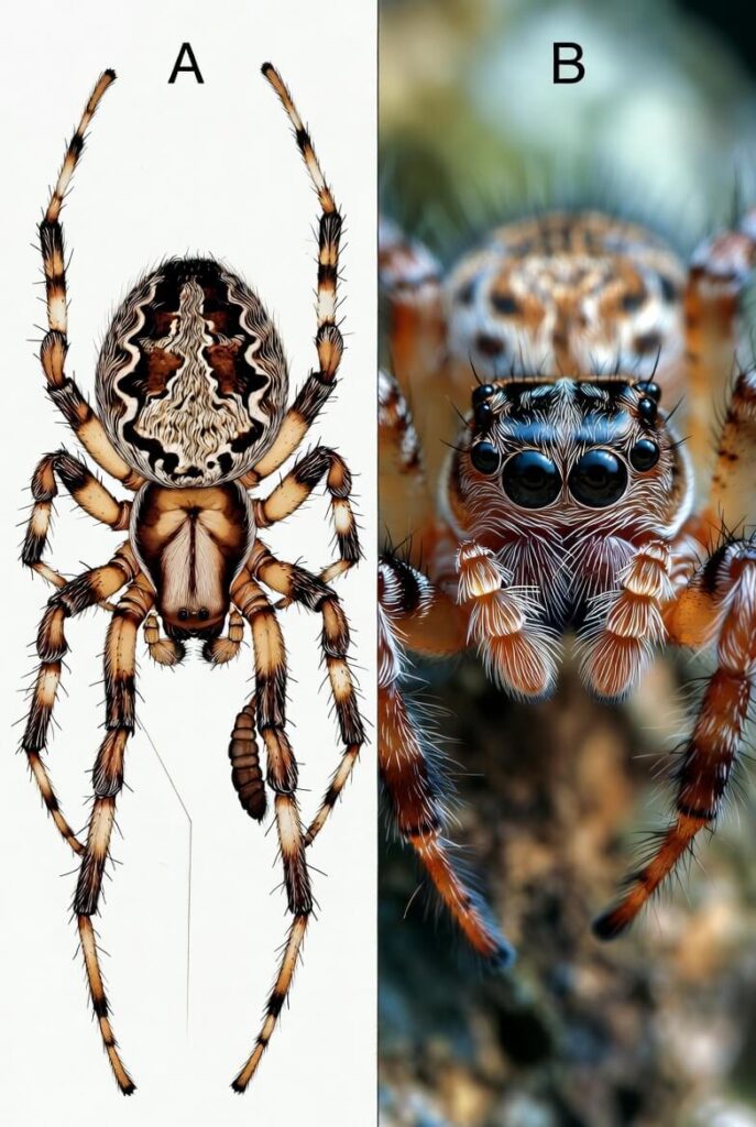 Orb-Weaver vs Bronze Jumping Spider Guide