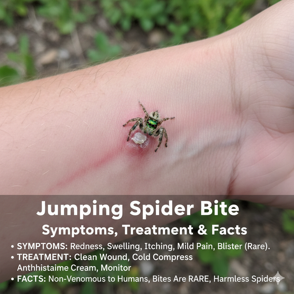 Jumping Spider Bite-Symptoms, Treatment & Facts
