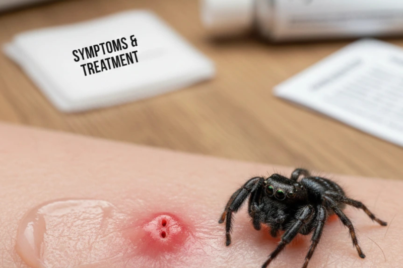 Jumping Black Spider Bite – Symptoms, Treatment & Prevention