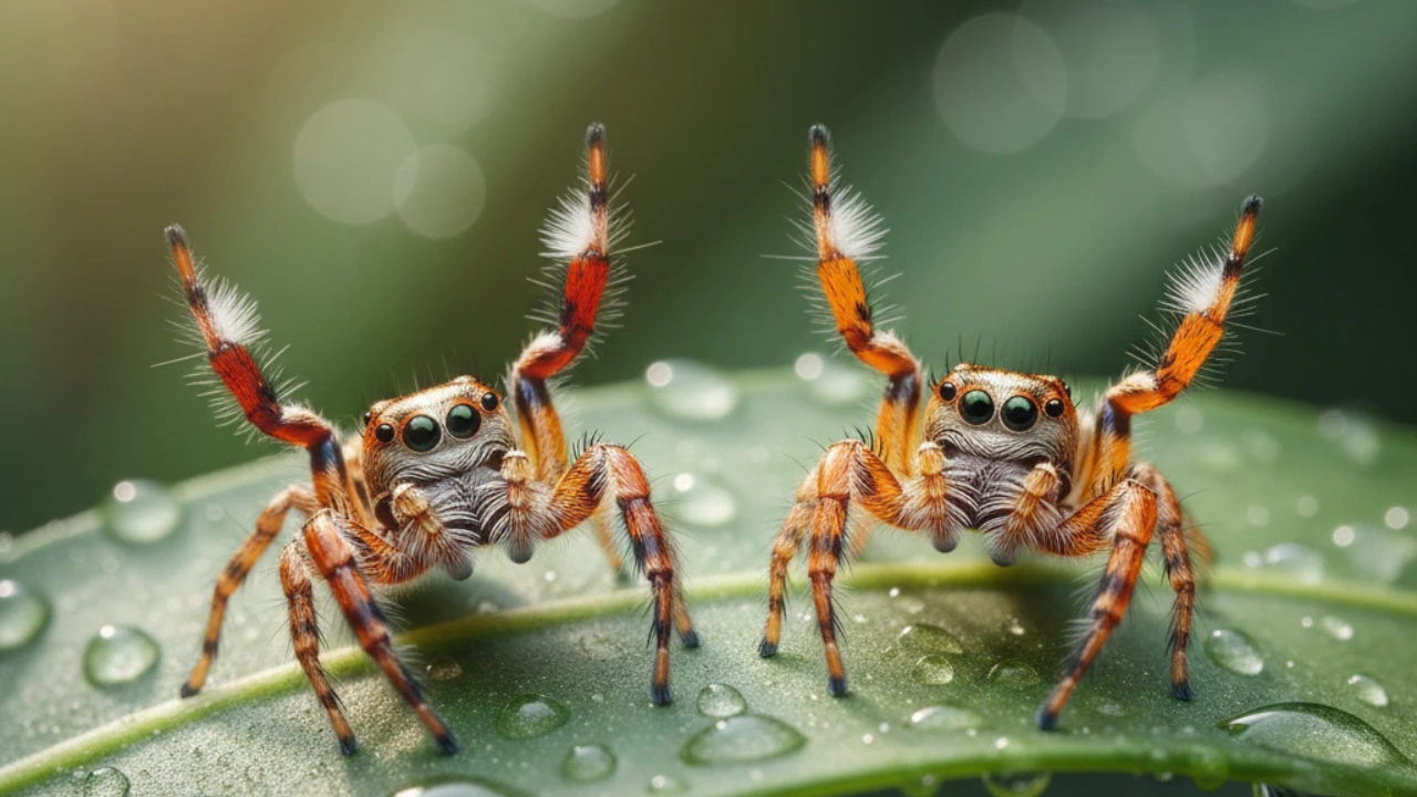 Baby Twin Flagged Jumping Spider