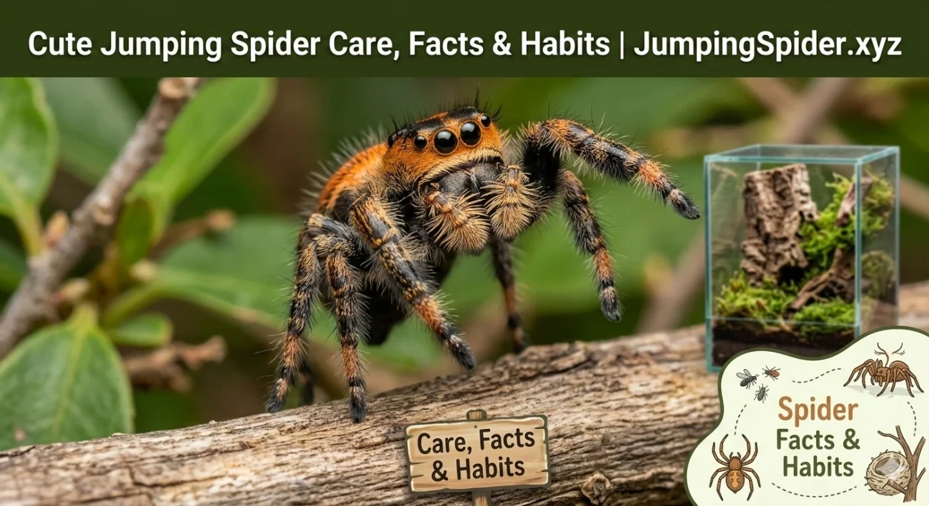 Cute Jumping Spider Care, Facts & Habits | JumpingSpider.xyz