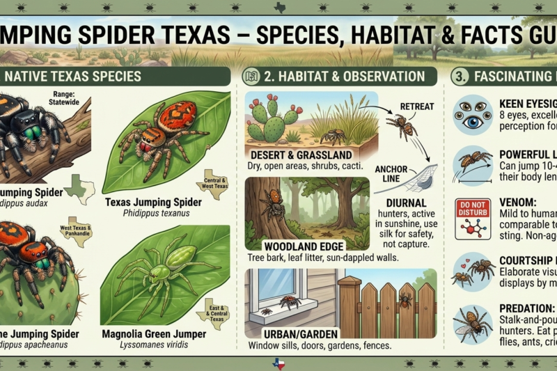 Jumping Spider Texas – Species, Habitat & Facts Guide
