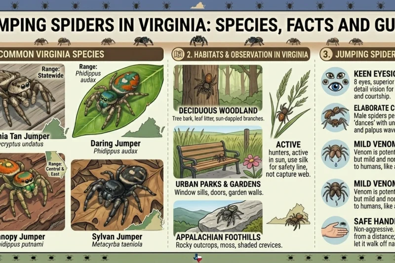 Jumping Spiders in Virginia: Species, Facts and Guide