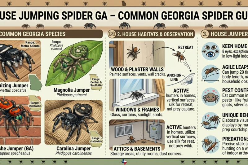 House Jumping Spider GA-Common Georgia Spider