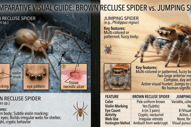 Brown Recluse vs Pet Jumping Spider Guide & Facts