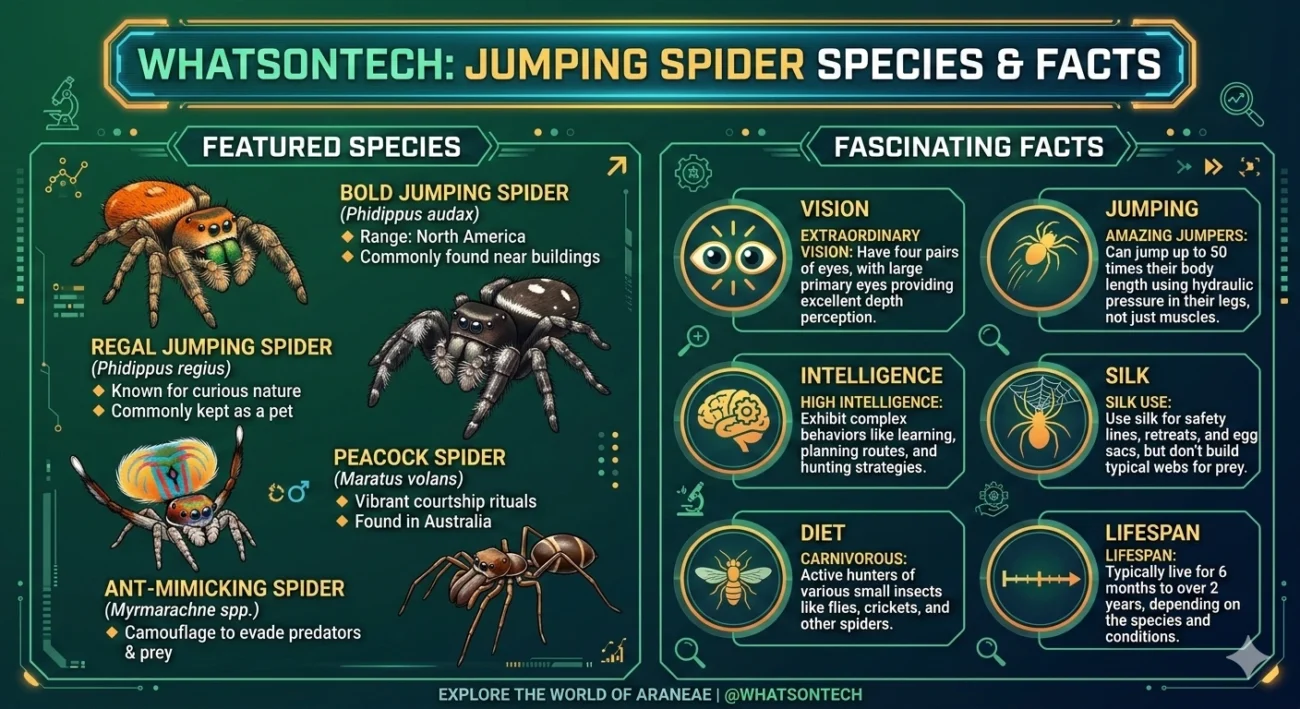 WhatsonTech: Jumping Spider Species & Facts