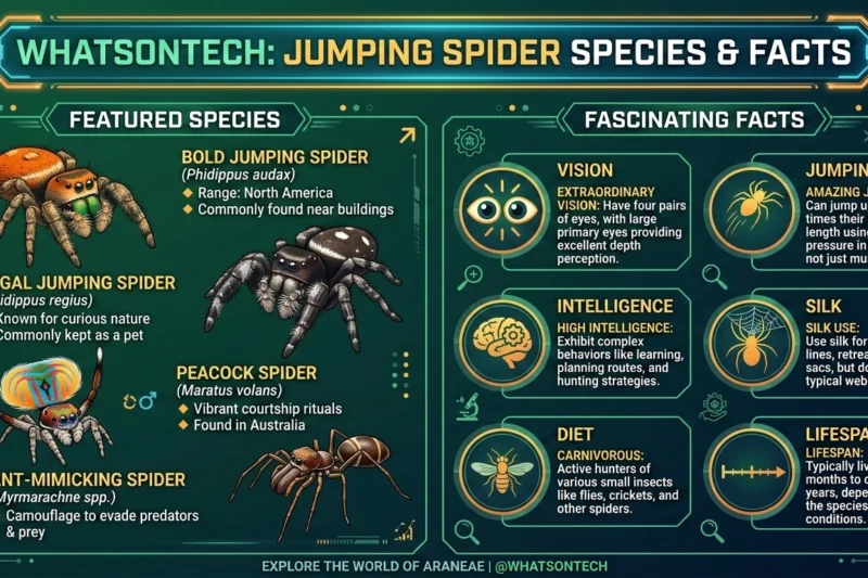 WhatsonTech: Jumping Spider Species & Facts