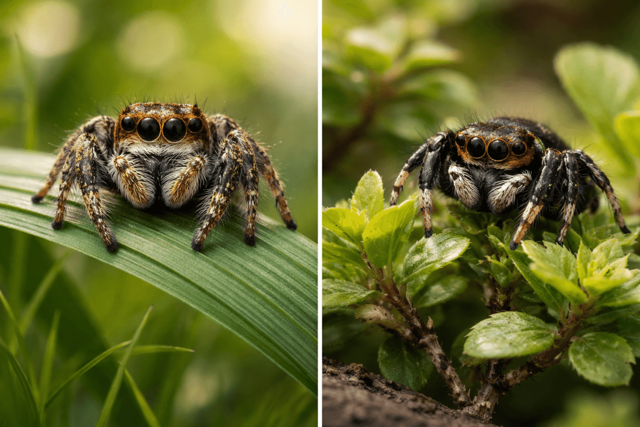 Jumping Spiders Fringed vs Evarcha arquata Guide
