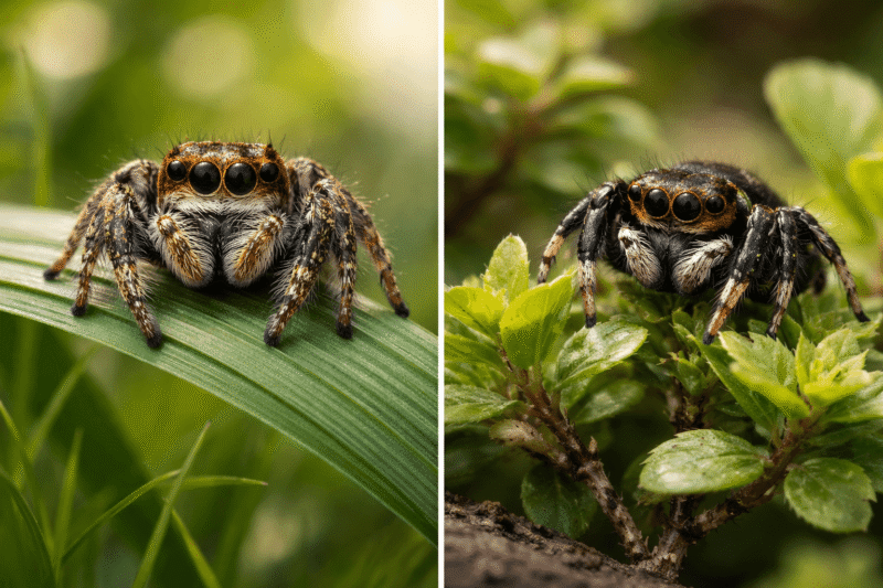 Jumping Spiders Fringed vs Evarcha arquata Guide