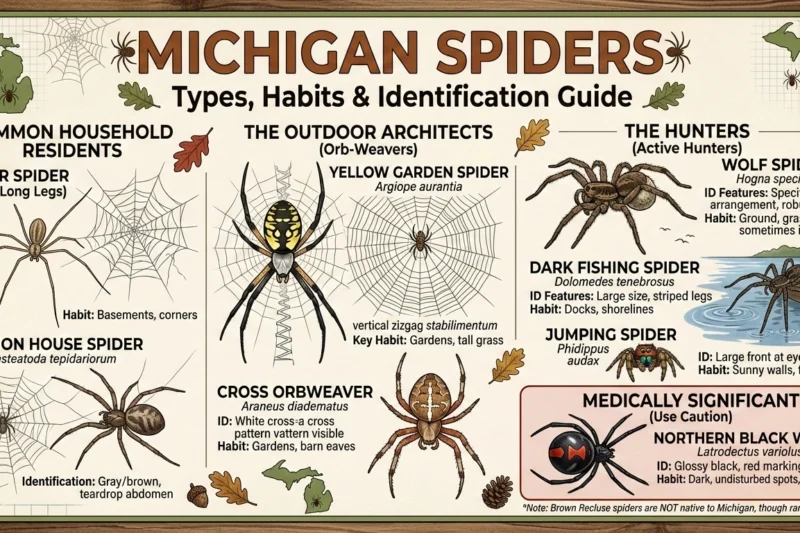 Michigan Spiders: Types, Habits & Identification Guide