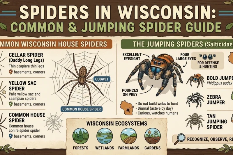 Spiders in Wisconsin: Common & Jumping Spider Guide