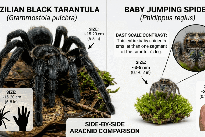 Tarantula vs Baby Jumping Spider: Key Differences Guide