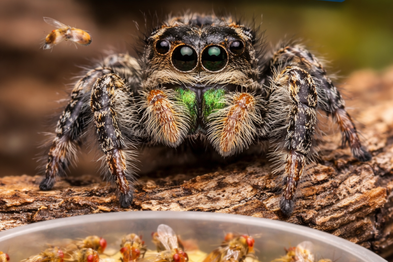 What Do Bold Jumping Spiders Feast on? Alternatives: (Real Diet + Best Food Options)